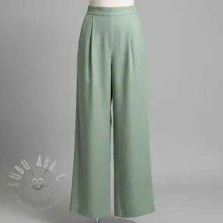 Tkanina wiskozowa z lnem PREMIUM old green
