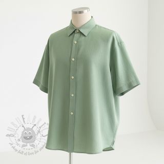 Tkanina wiskozowa z lnem PREMIUM old green