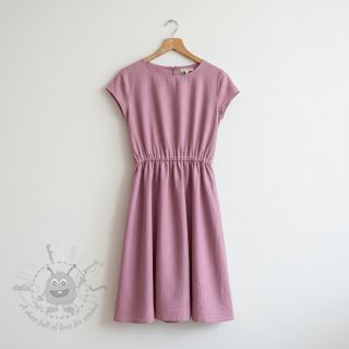 Tkanina wiskozowa z lnem PREMIUM old pink