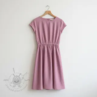 Tkanina wiskozowa z lnem PREMIUM old pink