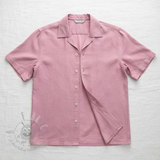 Tkanina wiskozowa z lnem PREMIUM old pink