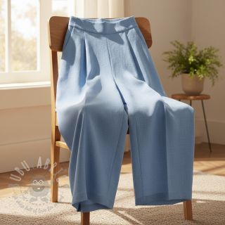 Tkanina wiskozowa z lnem PREMIUM old blue