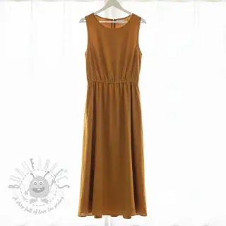 Tkanina wiskozowa z lnem PREMIUM ochre