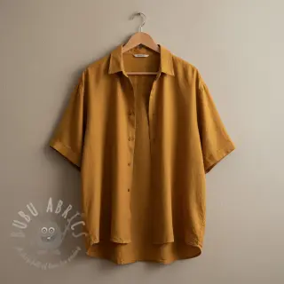 Tkanina wiskozowa z lnem PREMIUM ochre