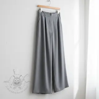 Tkanina wiskozowa z lnem PREMIUM middle grey