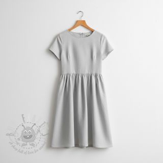 Tkanina wiskozowa z lnem PREMIUM light grey