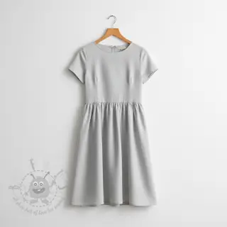 Tkanina wiskozowa z lnem PREMIUM light grey