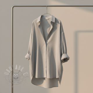 Tkanina wiskozowa z lnem PREMIUM light grey