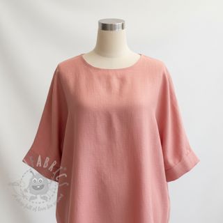 Tkanina wiskozowa z lnem PREMIUM coral