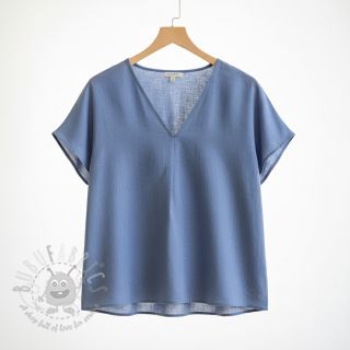 Tkanina wiskozowa z lnem PREMIUM jeans