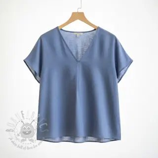 Tkanina wiskozowa z lnem PREMIUM jeans