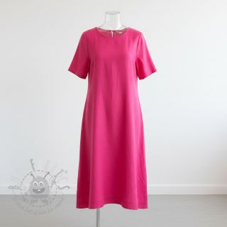 Tkanina wiskozowa z lnem PREMIUM fuchsia