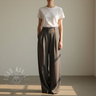 Tkanina wiskozowa z lnem PREMIUM grey