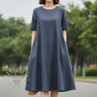 Tkanina wiskozowa z lnem PREMIUM dark grey