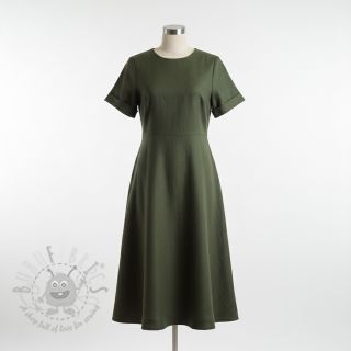 Tkanina wiskozowa z lnem PREMIUM army