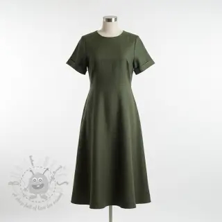 Tkanina wiskozowa z lnem PREMIUM army