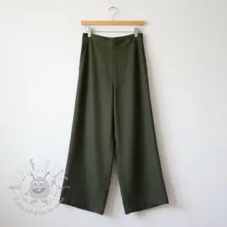 Tkanina wiskozowa z lnem PREMIUM army
