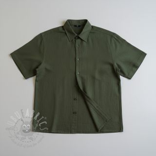 Tkanina wiskozowa z lnem PREMIUM army