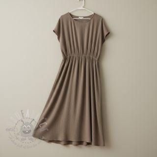 Tkanina wiskozowa z lnem CRINCLE taupe