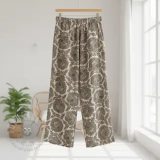 Tkanina wiskozowa z lnem Lizzy flowy grey