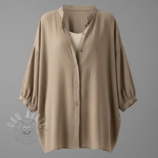 Tkanina wiskozowa z lnem CRINCLE sand