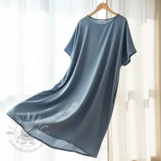 Tkanina wiskozowa z lnem CRINCLE blue shadow
