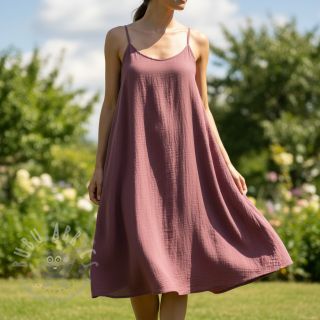 Tkanina wiskozowa z lnem CRINCLE mulberry