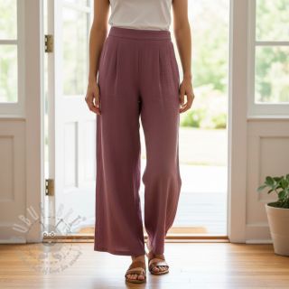 Tkanina wiskozowa z lnem CRINCLE mulberry