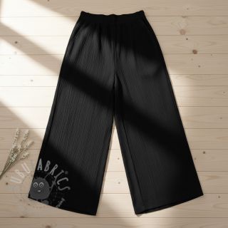 Tkanina wiskozowa z lnem CRINCLE black