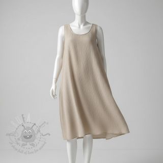 Tkanina wiskozowa z lnem CRINCLE beige