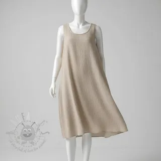 Tkanina wiskozowa z lnem CRINCLE beige