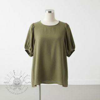 Tkanina wiskozowa z lnem CRINCLE pickle