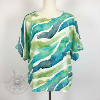 Wiskoza SATIN Chloe blue digital print