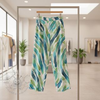 Wiskoza SATIN Chloe blue digital print