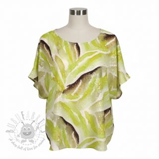 Wiskoza SATIN Chloe green digital print