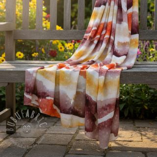 Wiskoza SATIN Chloe red digital print