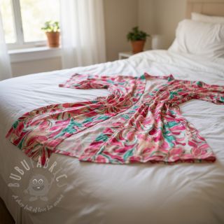 Wiskoza SATIN Giselle red digital print