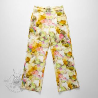 Wiskoza SATIN Ambre yellow digital print