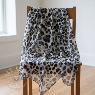 Wiskoza SATIN Animal skin black digital print