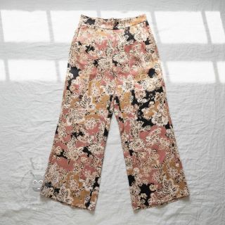 Wiskoza SATIN Flowie Noe black digital print