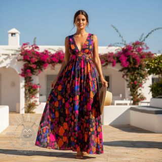 Wiskoza SATIN Imagine digital print