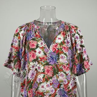 Wiskoza SATIN Old fashion flowers digital print