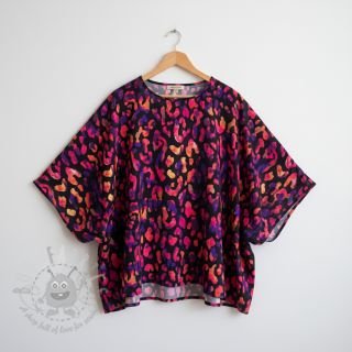 Wiskoza RADIANCE Animal skin black digital print