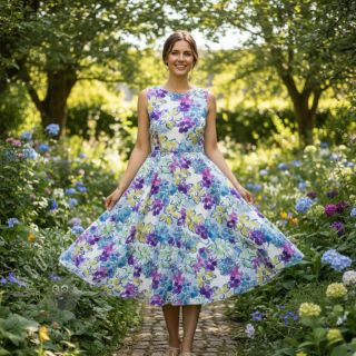 Wiskoza RADIANCE Flower Horas digital print