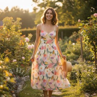 Wiskoza RADIANCE Flower Dali digital print