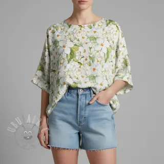 Wiskoza RADIANCE Francesca flowers digital print
