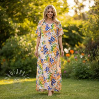 Wiskoza RADIANCE Danaan yellow digital print