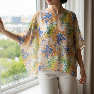 Wiskoza RADIANCE Danaan yellow digital print