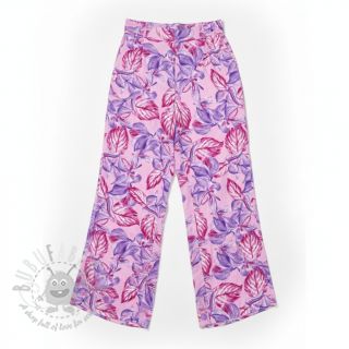 Wiskoza RADIANCE Anabella leaves pink digital print