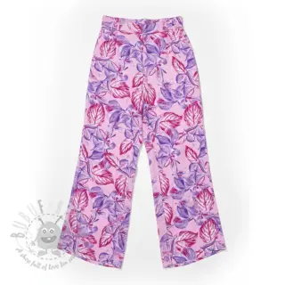 Wiskoza RADIANCE Anabella leaves pink digital print